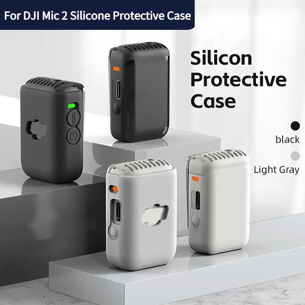 Microphone Cover For DJI Mic 2 Silicone Protective Case Charging Case Wireless Microphone
