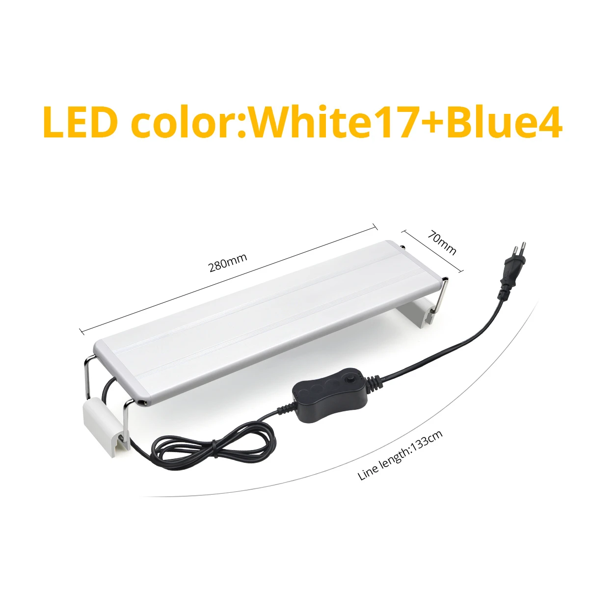Aquarium LED Beleuchtung 7W - Clip-Lampe Mit RGB & Dimmer Für 20-40cm Becken