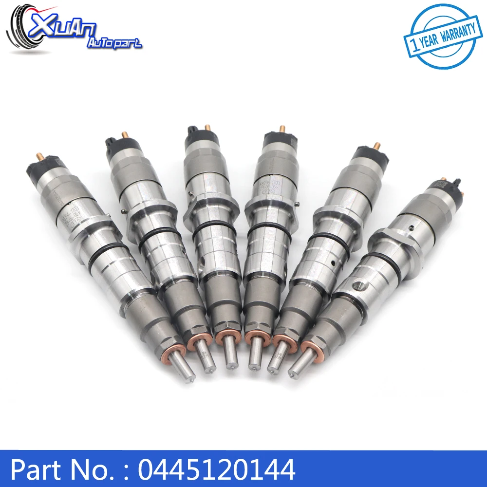 

XUAN 6PCS Fuel Injectors Nozzle 0445120144 for Cummins Engine 0445120112 0445120029 0445120133 0445120240 0445120037 0445120115