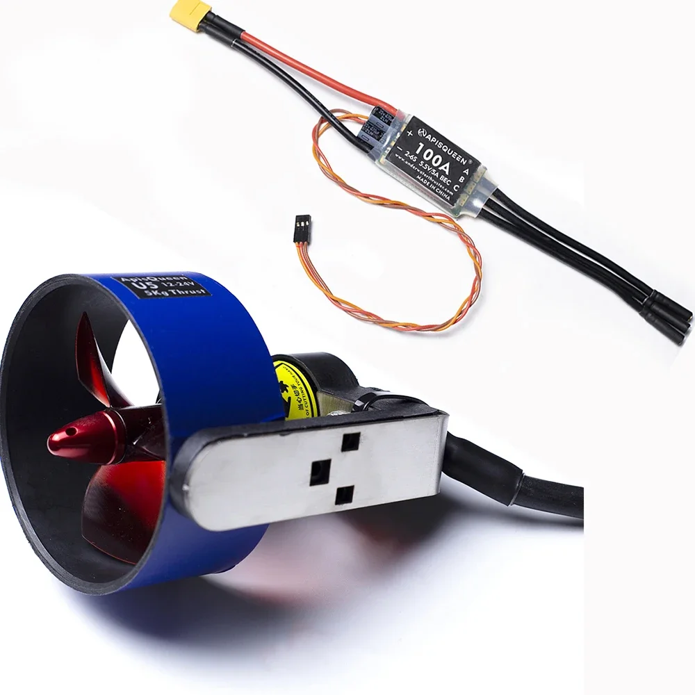 

ApisQueen 12-24 В U5 подводный Thruster с 100A двунаправленный ESC упорный 7 кг (15,4 фунта) моторный привод для КАЯКОВ лодок
