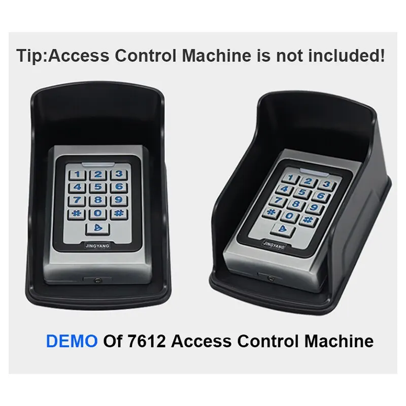 1pcs Black Plastic Waterproof Cover For Access Control Keypad Fingerprint Device Outdoor Rainproof Sunproof High Quality