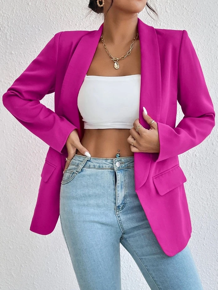 Solid Color Lapel Small Suit Temperament Commuting Jacket 2023 New Fashion Hot Selling Women's Clothing Unique Design