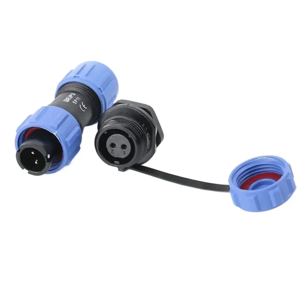 Waterproof Industrial Electrical Connector with Weld Wire Panel, IP68 Rating