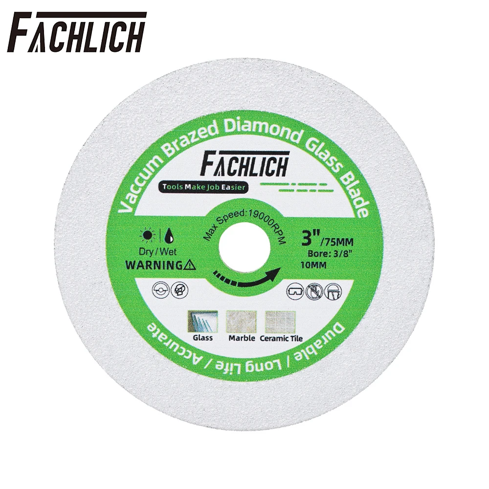 FACHLICH75mmDiamondSawBladeCuttingGlassJadeMarbleTileHand
