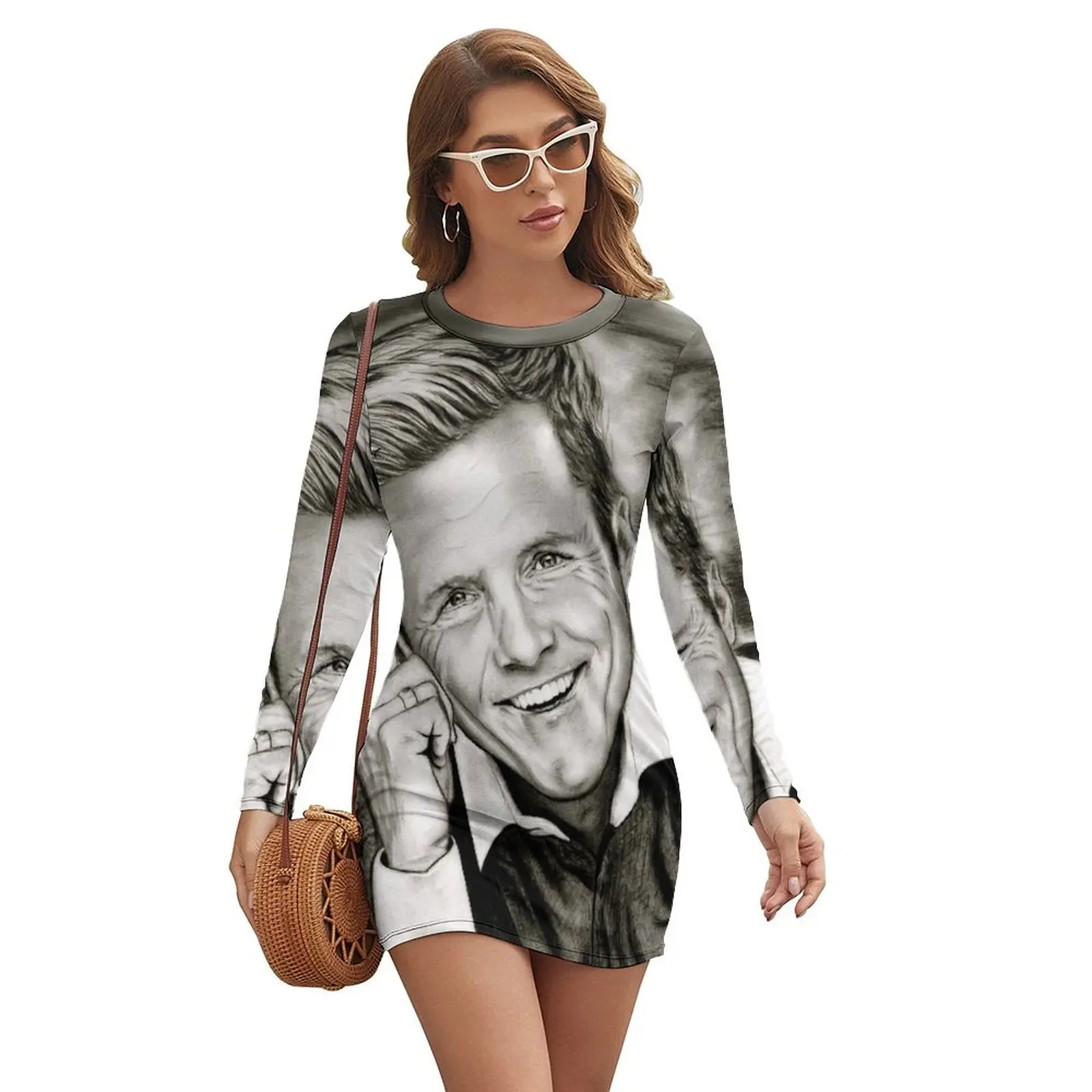 

Dieter in Black and White Long-sleeved Dress Woman clothing dress for women 2024