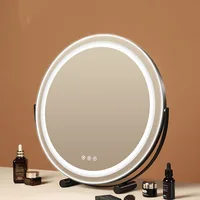 Bathroom Makeup Mirror Lights Lighted Cosmetic Vanity Mirror with Led Lights for Dressing Portable Vanity Mirror Light Round 2