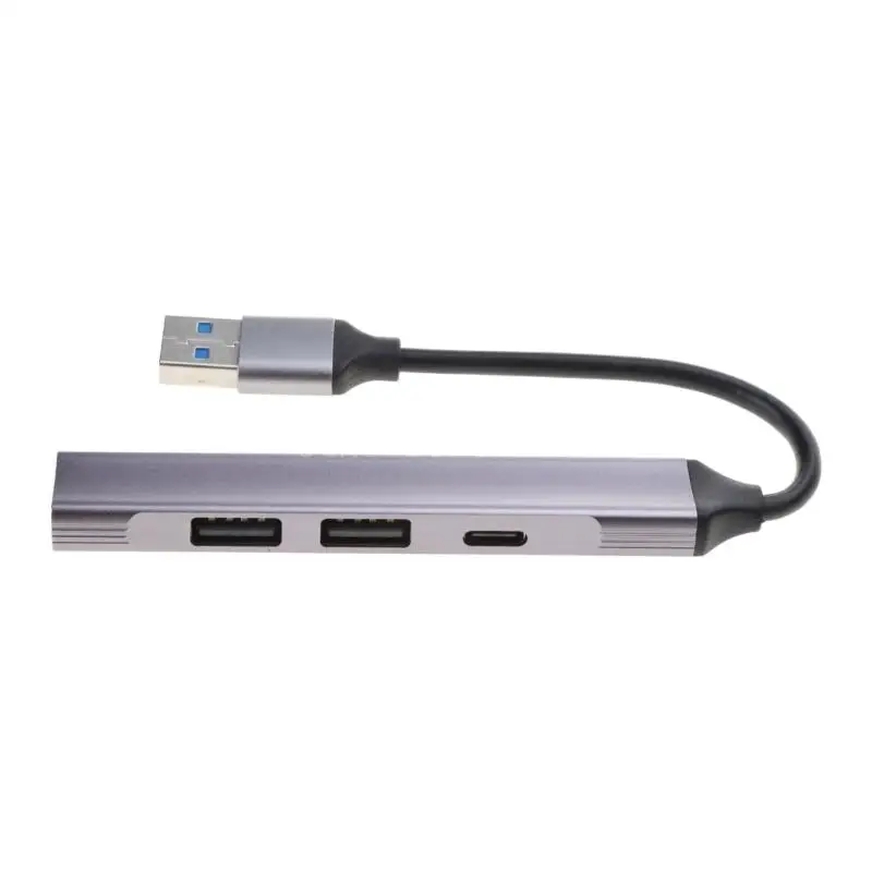 키보드 휴대폰 태블릿용 4 in 1 USB TypeC 허브 USB 어댑터 알루미늄 합금