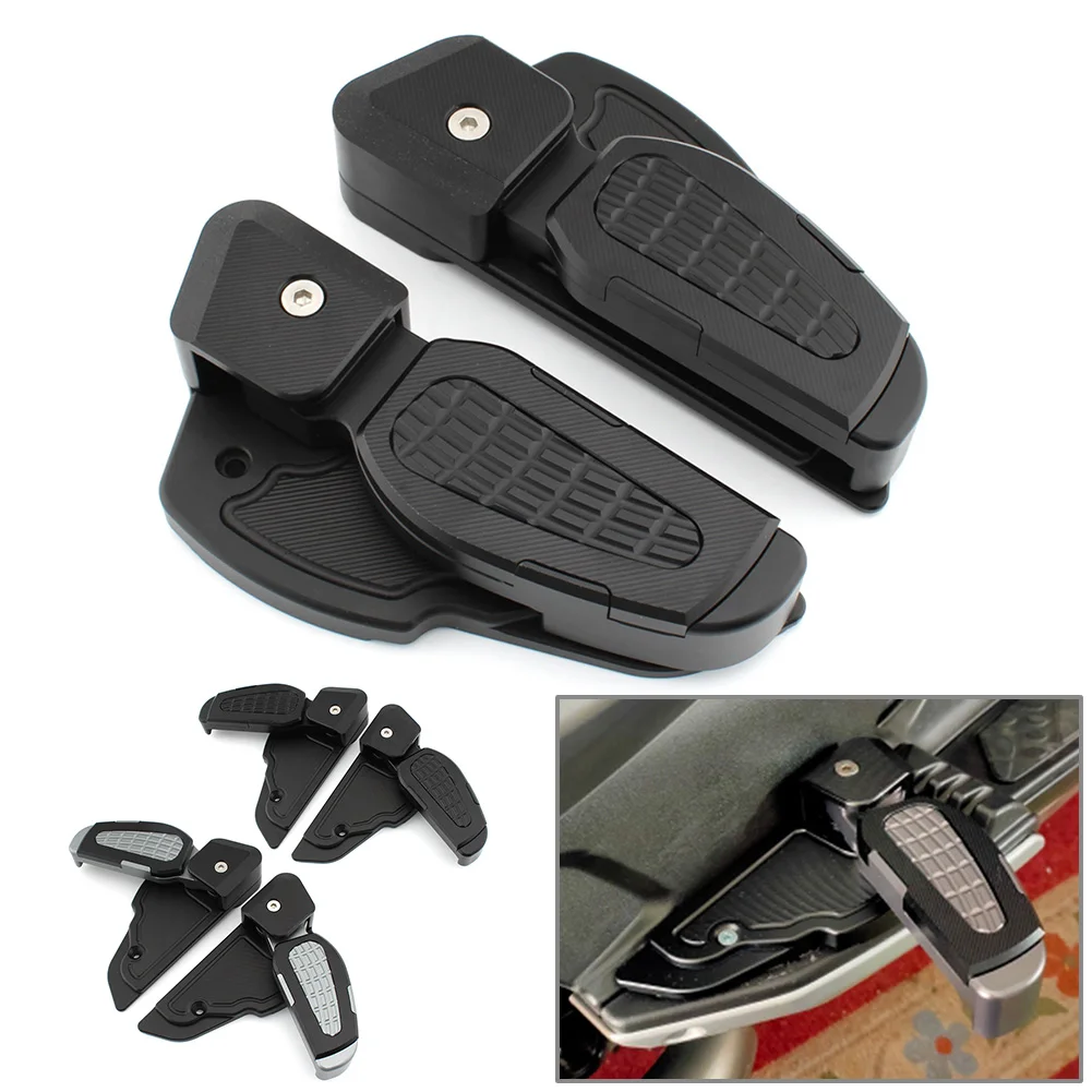 

Motorcycle Foldable Rear Passenger Footrests Extension Foot Pedal For Vespa Prima SPRINT 125 150 2017 2018 2019 2020 2021 2022