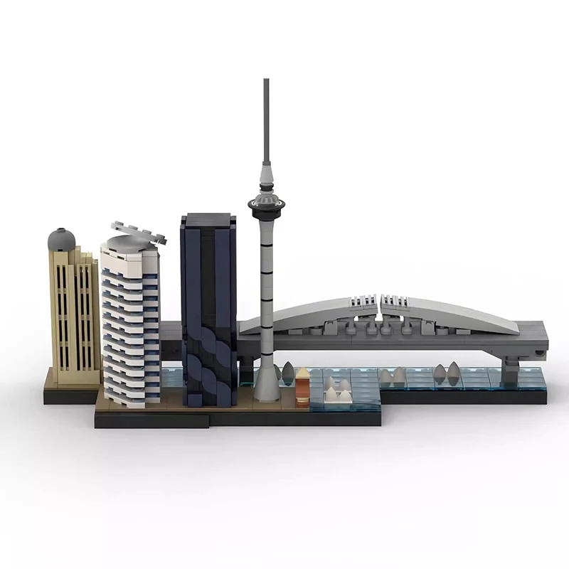Bricklink City Skyline Architecture House Street View Sets Moscow Venice Auckland Ashgabat Brisbane Doha Building Blocks Toys 2