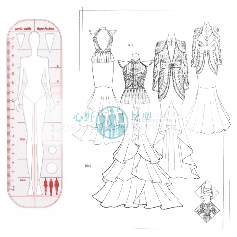 Human Body Drawing Template Ruler Fashion Design Style For Clothing  Designer Fashion Sketching Templates - AliExpress