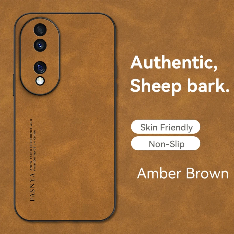 Vintage Leather Soft Phone Case For Huawei Honor 8X 9X Play X8 10 20 Lite 30 50 60 SE 70 80 90 Pro Sheepskin Texture Cover Coque_voghion.com