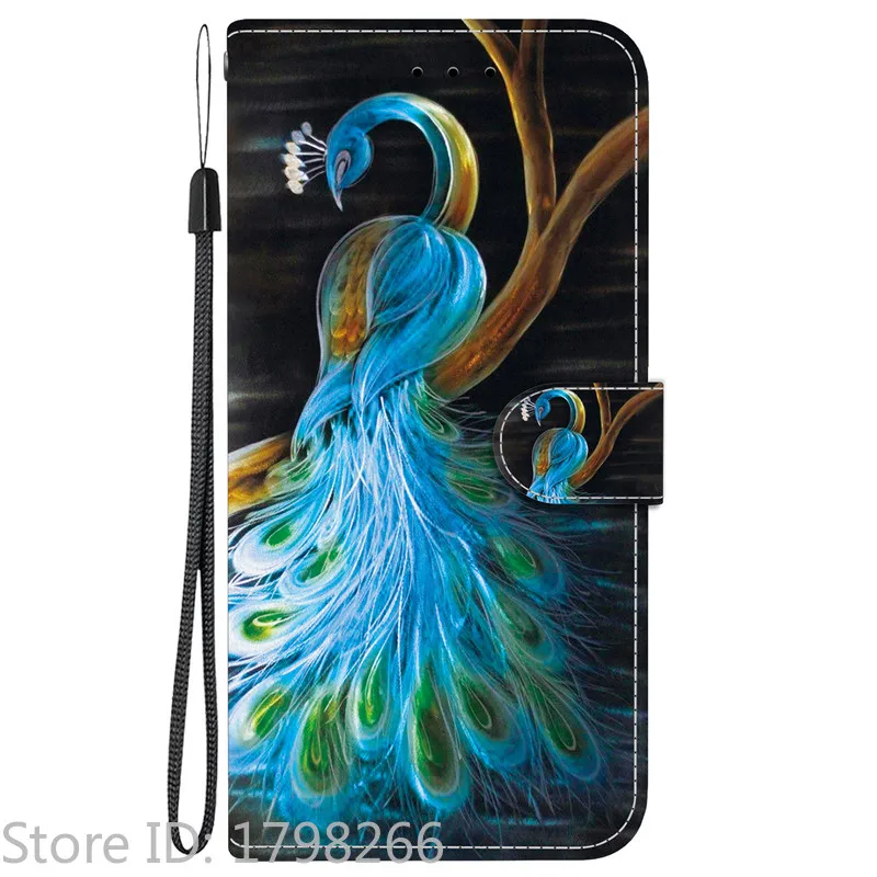 Elegant Colored Flower Wallet Phone Case - Magnetic Flip Leather Cover with Cute 3D Pattern