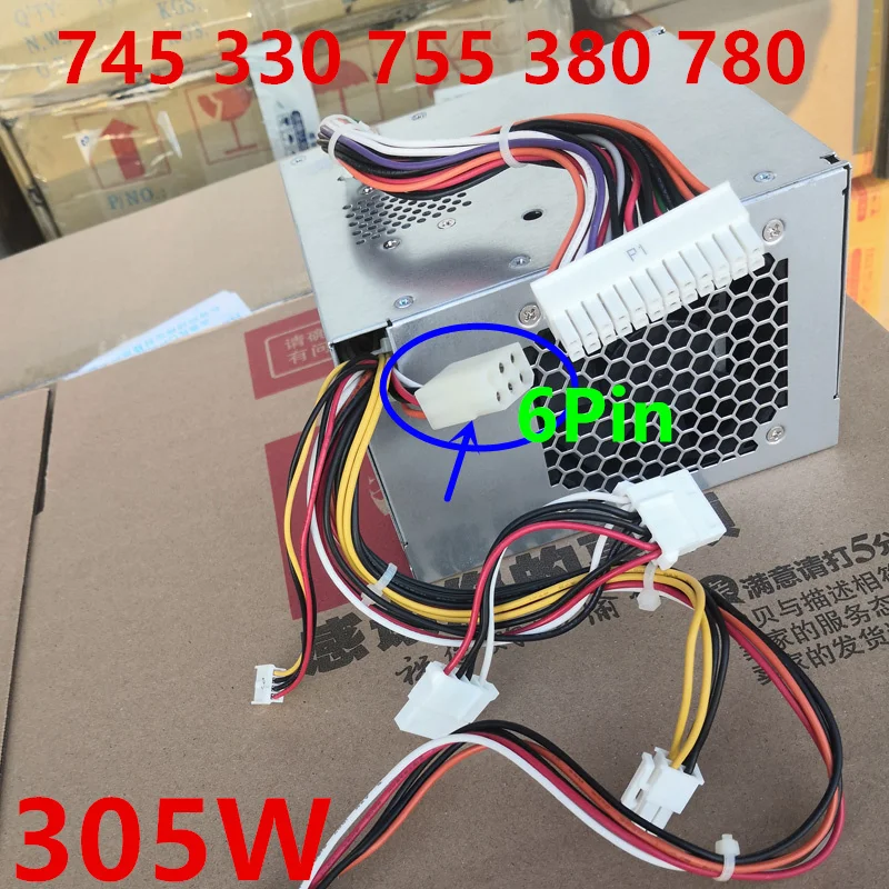 

Новый оригинальный блок питания для Dell 745, 330, 755, 380, 780, 6Pin, 305 Вт, источник питания, телефон