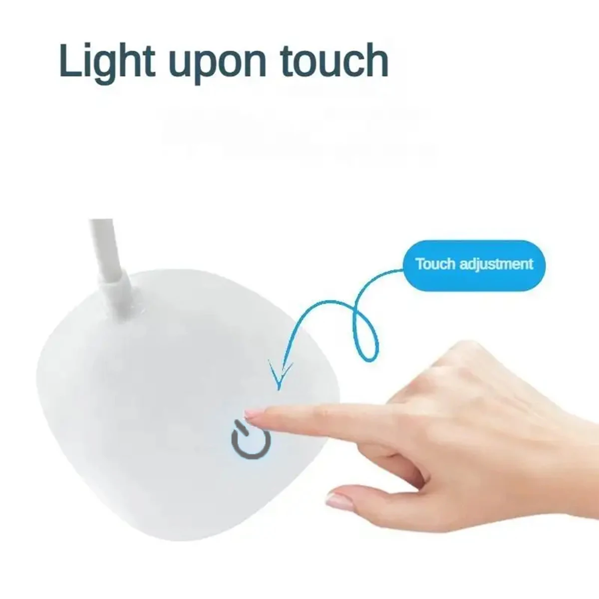 Portable Touch Dimming Table Lamp USB Rechargeable LED Desk Lamp Eye Protection Adjustable Light Bedroom Bedside Student Reading 4