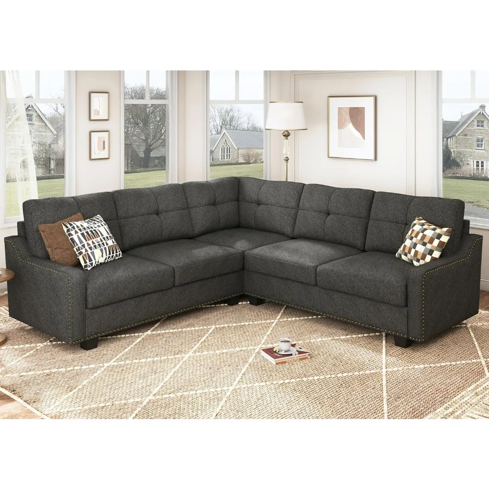 

Convertible Sectional Sofa L Shaped Couch for Small Apartment Reversible Sectional Couch for Living Room,Living room sofas