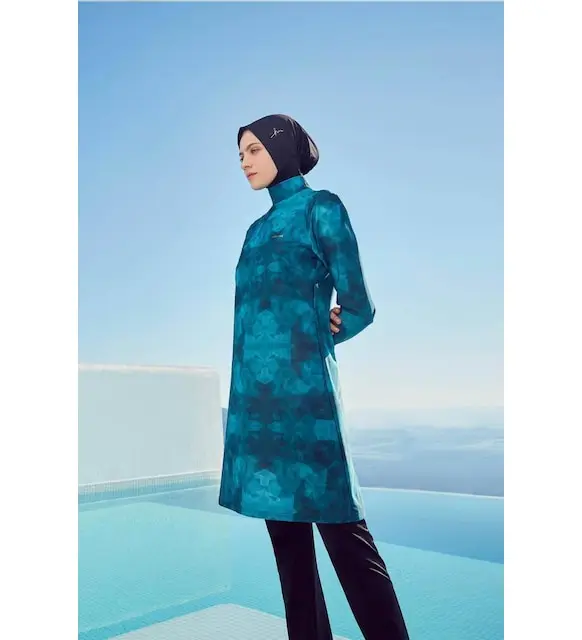 HASEMA ERNA PATTERNED GREEN HİSETTÜR SWIMS