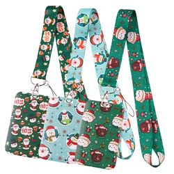 Ransitute R3031 Christmas Personality ID Card Holder Bus Card Holder Staff Card Lanyard For Keys Phone Kids Gift DIY Hang Rope