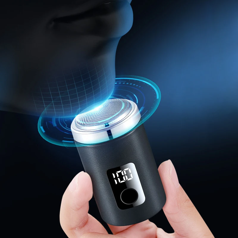 Mini Men Electric Shaver With Power Display Screen Portable Business Trips Beard Trimmer USB Rechargeable Shaver TypeC Charging electric shaver beard trimmer