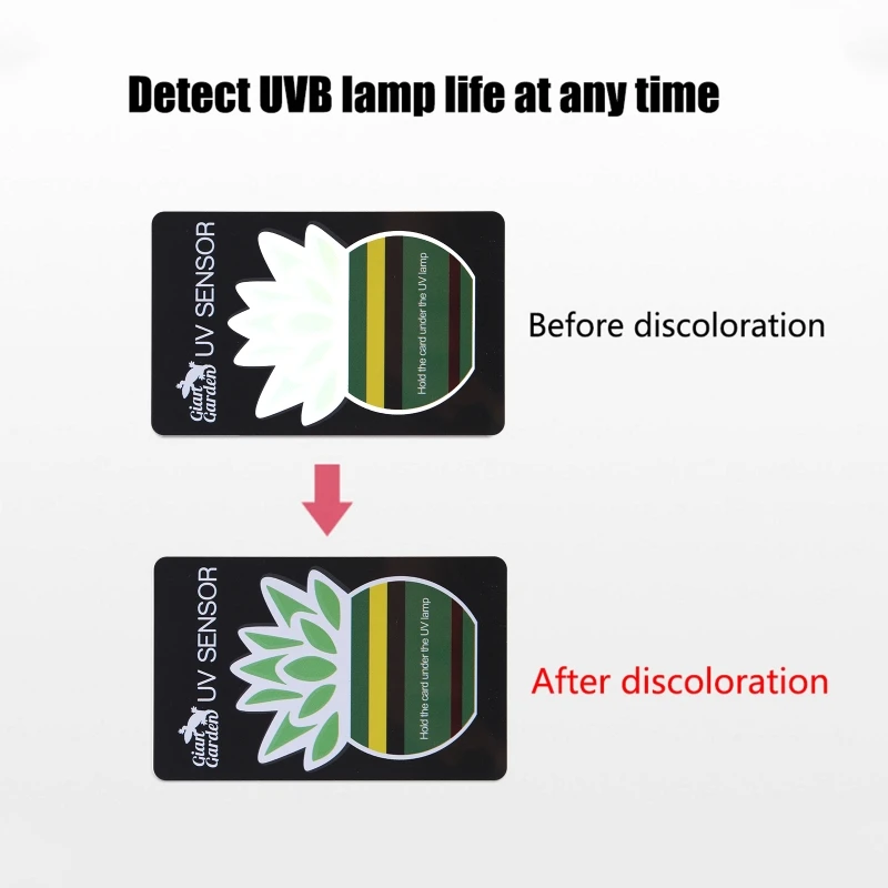 2 Pcs / set Reptile Terrarium UVB Test Card UV Light Lamp Life Tests Paper