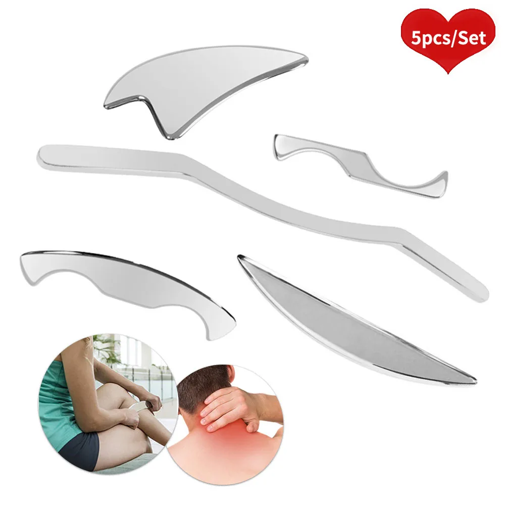 5PCS IASTM Therapy Massage Tools Set Deep Tissue Massage Fascia