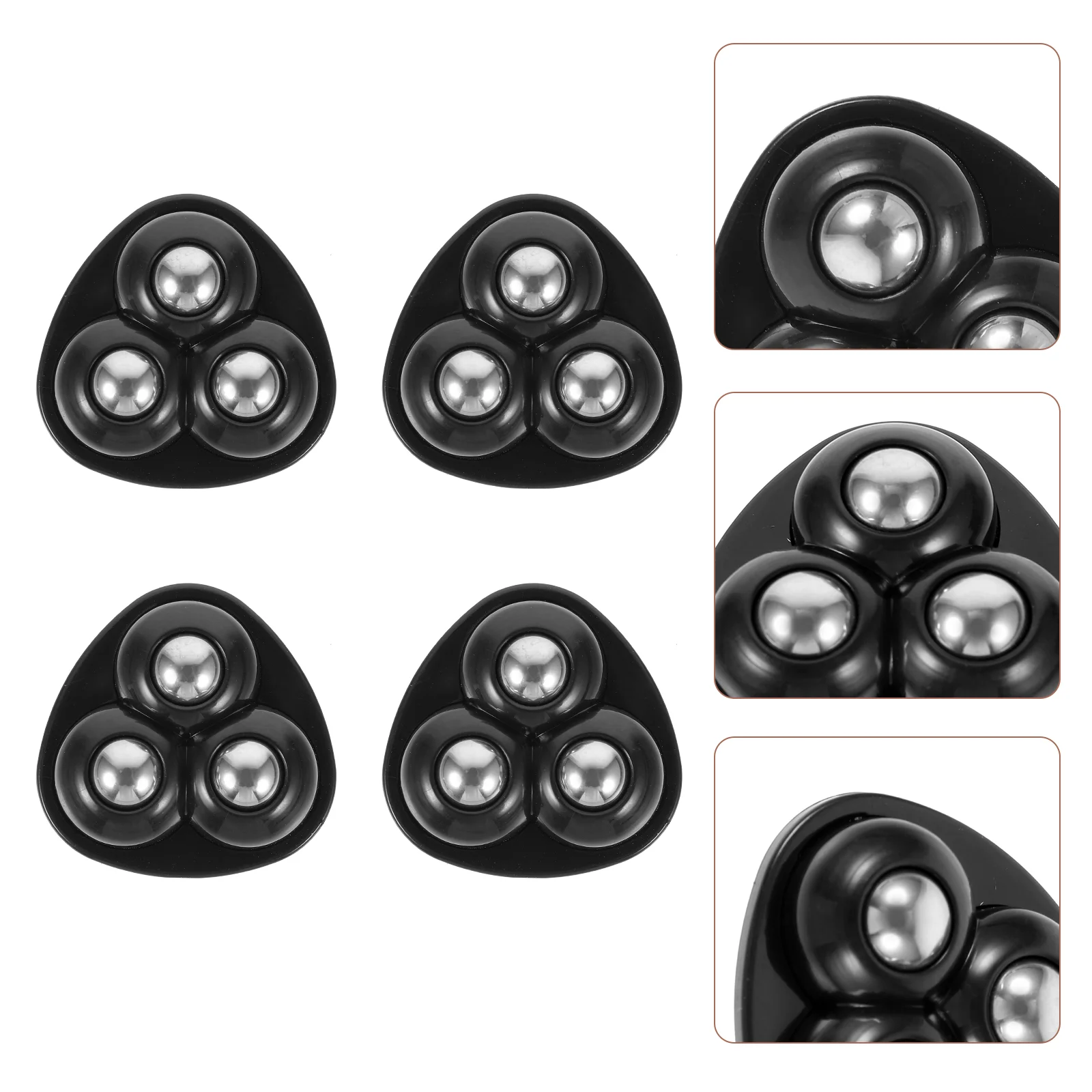 

4 Pcs Storage Case Casters Trash Can Box Adhesive Swivel Appliances Castors Wheels Steel Sticky Mini Small