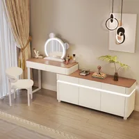 Commode en bois massif de style italien, chambre à coucher, moderne, Simple, petit appartement, coffre intégré, Mini Table de maquillage 5