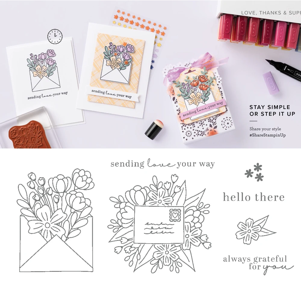 Exquisite Creativity Full of LOVE Metal Cutting Die and Stamps Card Making Template Manual DIY