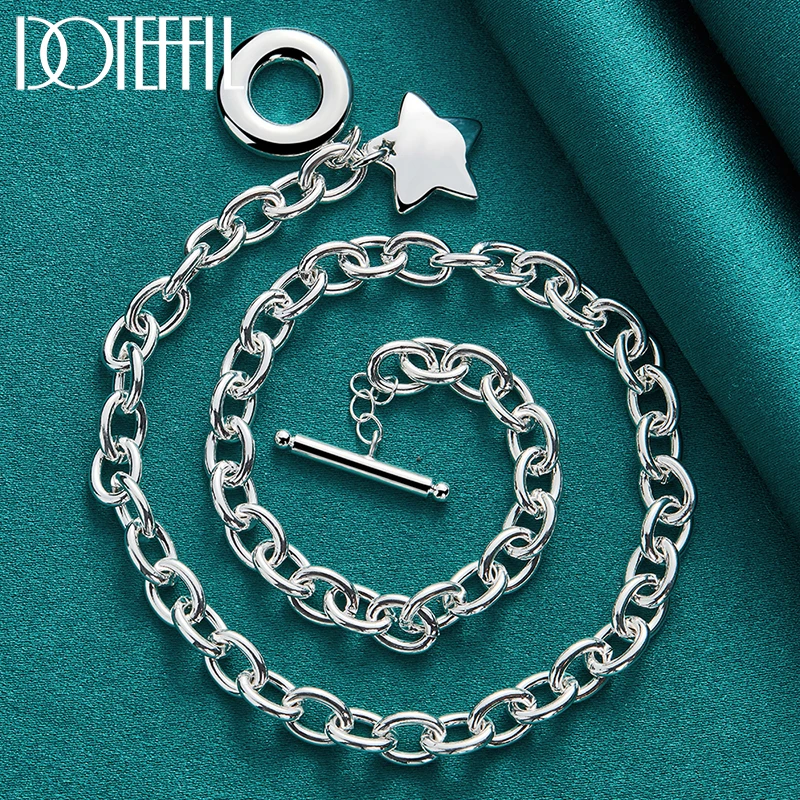 Doteffil-スターリングシルバーの星型ペンダントネックレス,18