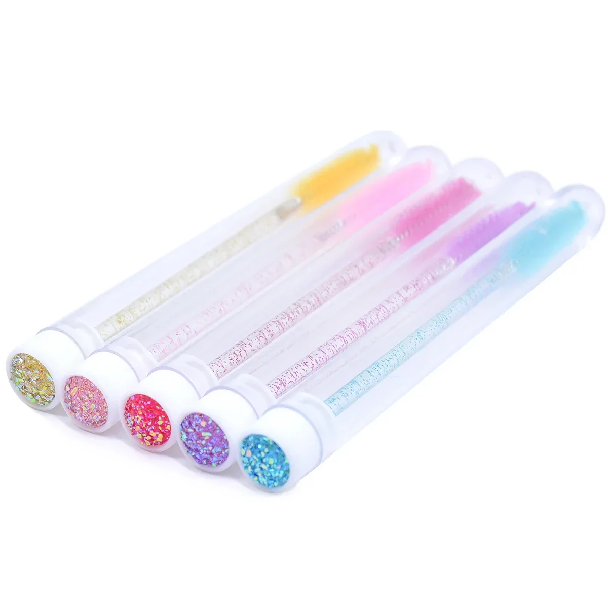 Dust-proof Tube Reusable Eye Lash Mascara Wands Replaceable Makeup Applicators Tools50Pcs Eyelash Brush With 20Pcs Containers