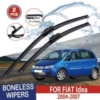 For FIAT Idea  2004-2007 Car Windshield Wiper U-type Soft Rubber Frameless Bracketless Car Wipers 22"+16" 1