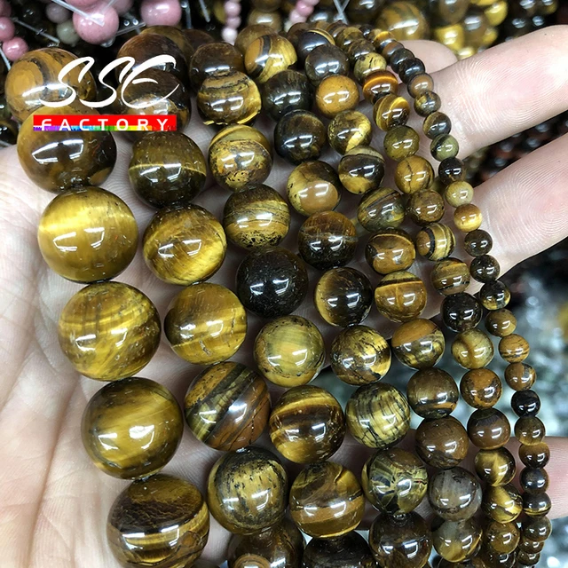 5A Quality Natural Stone Blue Tiger Eye Beads Round Loose Beads 6 8 10 12mm For Jewelry Making DIY Charm Bracelet 15