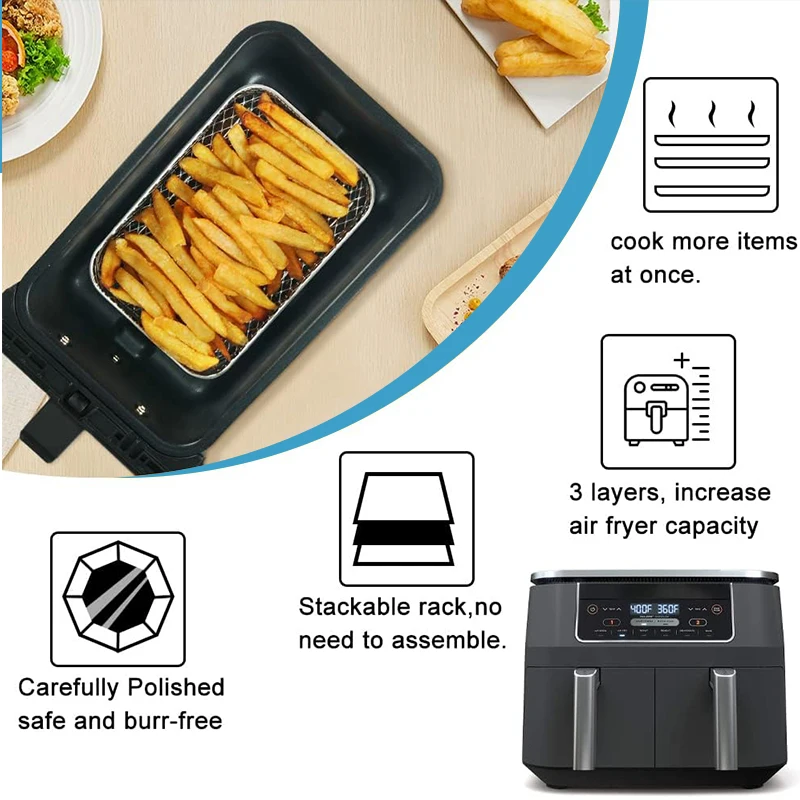 304 Stainless Steel Air Fryer Accessories  Ninja Air Fryer Dehydrator  Instructions - Electric Deep Fryer Parts - Aliexpress