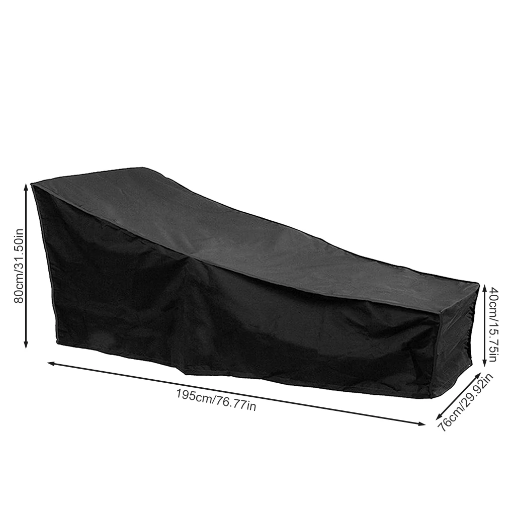 

Lounge Cover Waterproof Oxford Cloth Patio Chair Protector for Outdoor Furniture 195x76x40 80cm