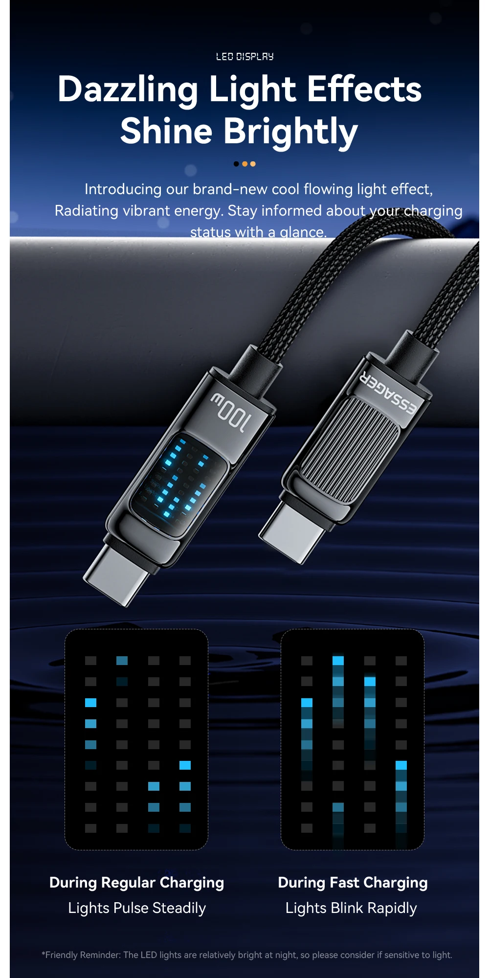 100W USB Type C To USB C Cable For Xiaomi Samsung PD 5A Fast Charging Cable For