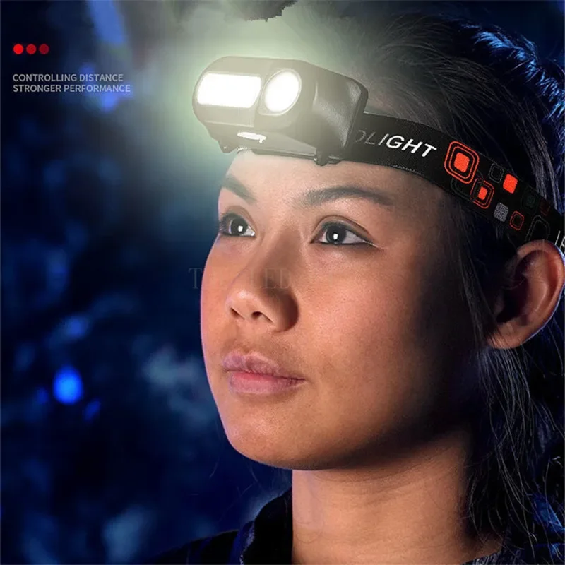 Portable Rechargeable LED Headlamp Fishing Headlamp Torch Outdoor Super Bright Waterproof Camping Hunting Head Lamp head flashlight cob headlamp