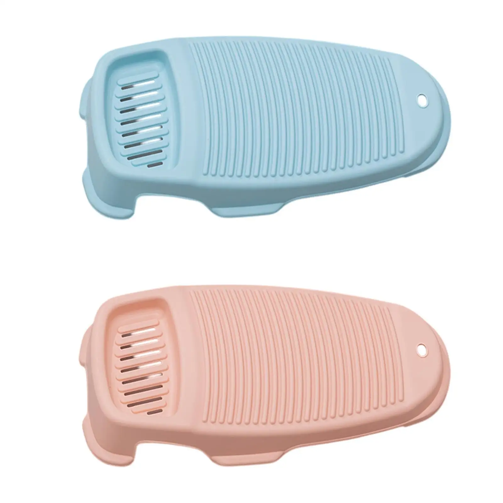 Laundry Scrubber, Mini Kneeling Washboard with Soap Holder, Non-Slip Rubber Pad,