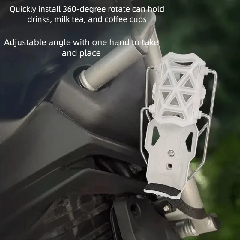 1 Set 360 Grad verstellbarer Lenkerbecherkäfig Universal Fahrrad Motorrad Wasserflaschenhalter für MTB Rennrad ADV Motorräder – Detail 6