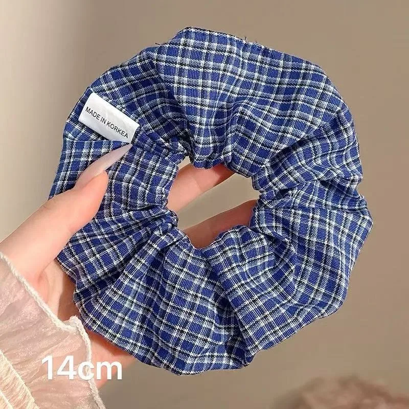 Versatile Blue Striped Floral Fabric Hair Accessory Set