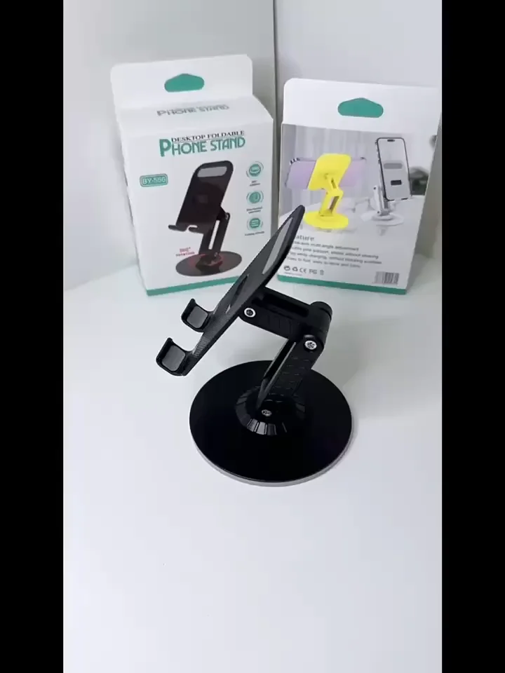 BY-556 Fully Adjustable Foldable Alloy Desktop Phone Holder