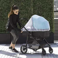 Mosquito Net For Stroller Portable Mini Crib Bug Net Washable Fine Mesh Cover with Elastic Edge for Stroller Bassinet