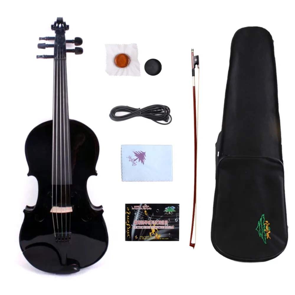 

Yinfente 16-дюймовая электрическая Viola 5string Viola, профессиональная фиделка из массива дерева с Viola чехол Bow Black
