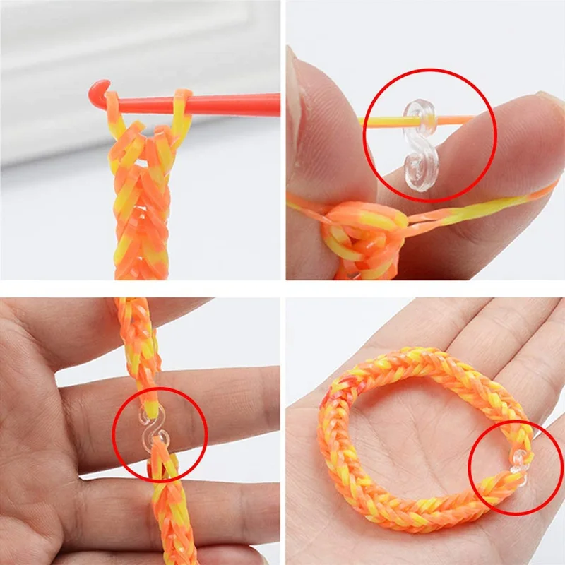500 stücke 11mm S Clip Gummiband Schmuck Verschluss Stecker Set Für DIY Elastische Armband Kit Machen Zubehör Materialien großhandel – Detail 6