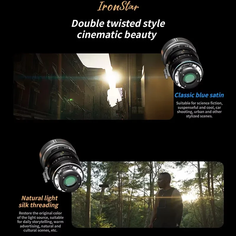 IronStar 시리즈 Sirui 35/45/60mm T1.9 풀프레임 아나모픽 렌즈 세트 (ARRI PL/EF 마운트, 뉴트럴) ♩ 플레어)