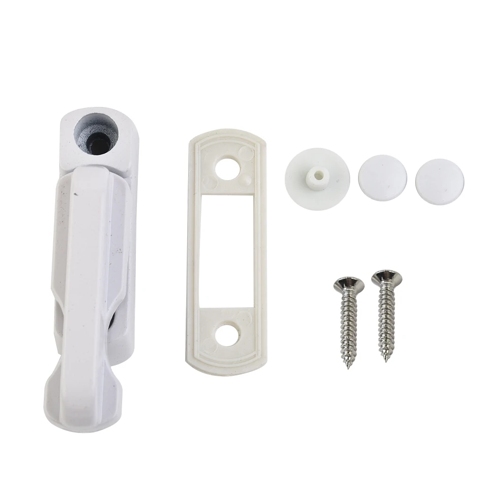 White Window Lock T-lock Aluminum Safety Handle Anti-theft Sash Door Stopper Restrictor Office Home Convenient
