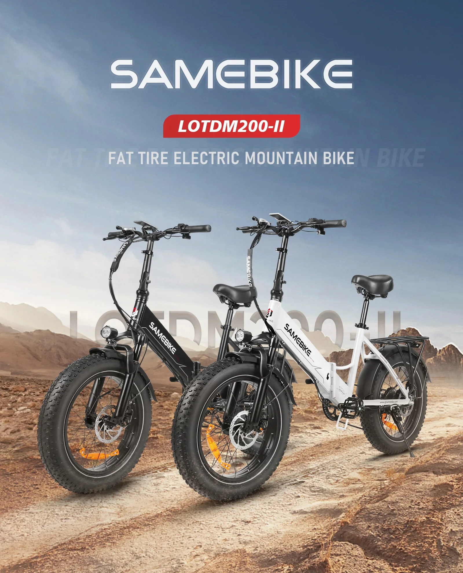 Bicycle Speedrid Fatbike SAMEBIKE Electric Bicycle 750W Motor