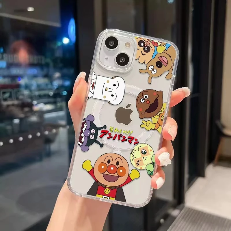 Anime Anpanma Soft Transparent Magsafe Magnetic Phone Case