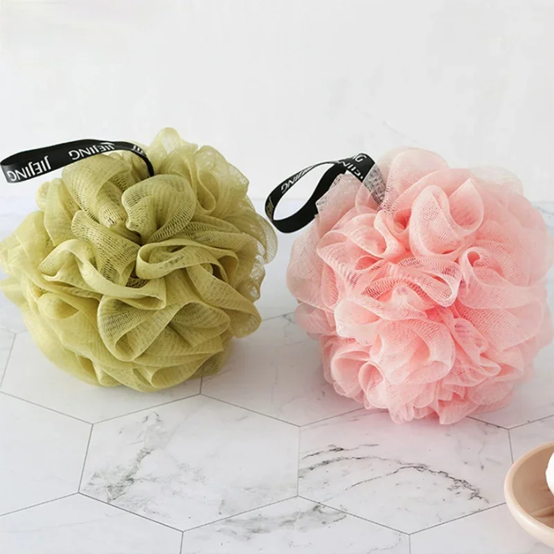Soft Mesh Bath Sponge Balls Nylon Cleaning Brush Shower Puff Body Cleaner Exfoliating Scrubbers Bath Ball Bathroom Supplies 3