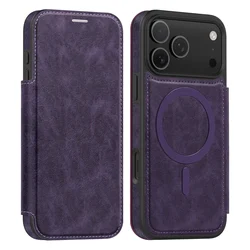 Fashion Ring Holder Flip Magnetic Phone Case with Shockproof Magsafe Kickstand - iPhone 15 Plus (Coffee)