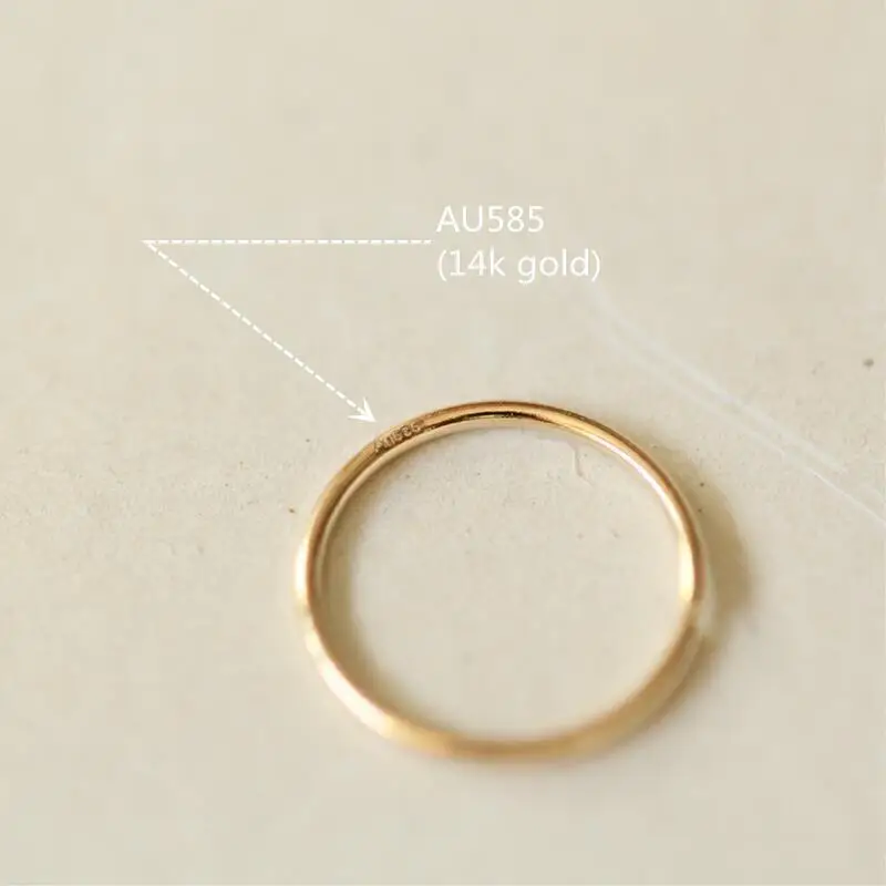 GOLDtutu 14K Gold Simple Nose Hoop Ring for Men and Women, Small Nose Piercings, Au585, kj468 2