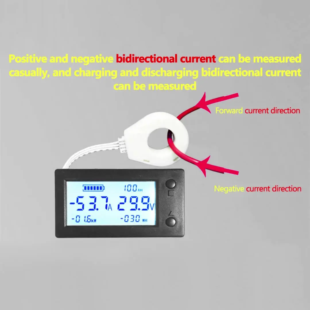 Misuratore Di Capacità E Tensione Batteria DC - Display LCD Per 12V, 24V, 36V, 48V, 60V, 72V, Impermeabile IPX7 - Foto 12